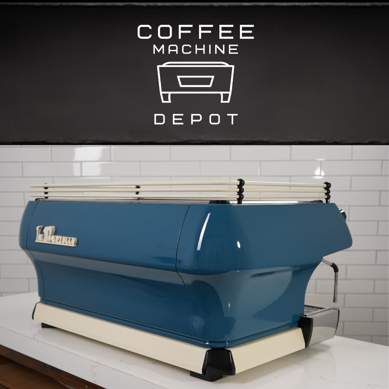 La Marzocco - FB80 AV 3 Group Espresso Machine – Custom Blue and Cream