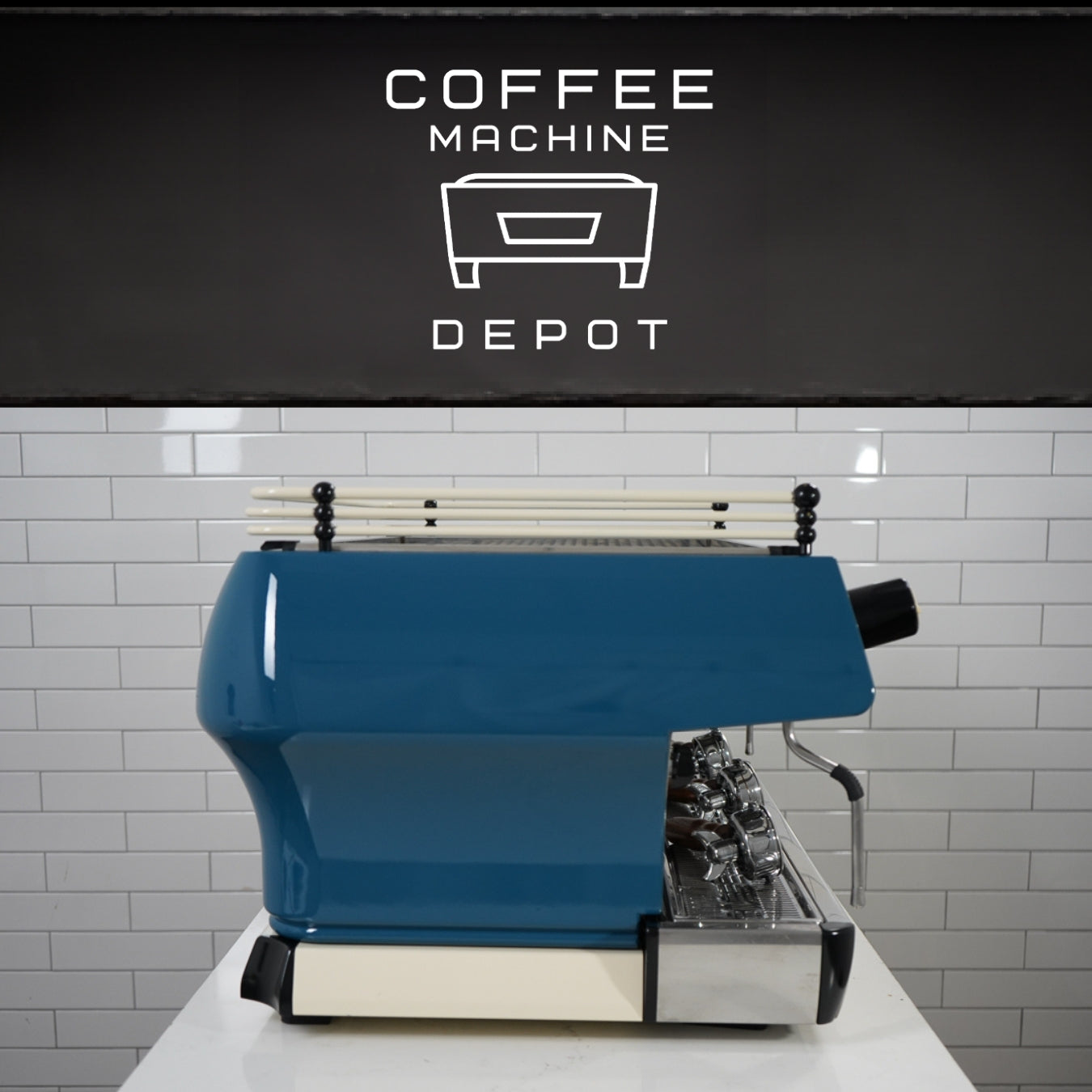 La Marzocco - FB80 AV 3 Group Espresso Machine – Custom Blue and Cream