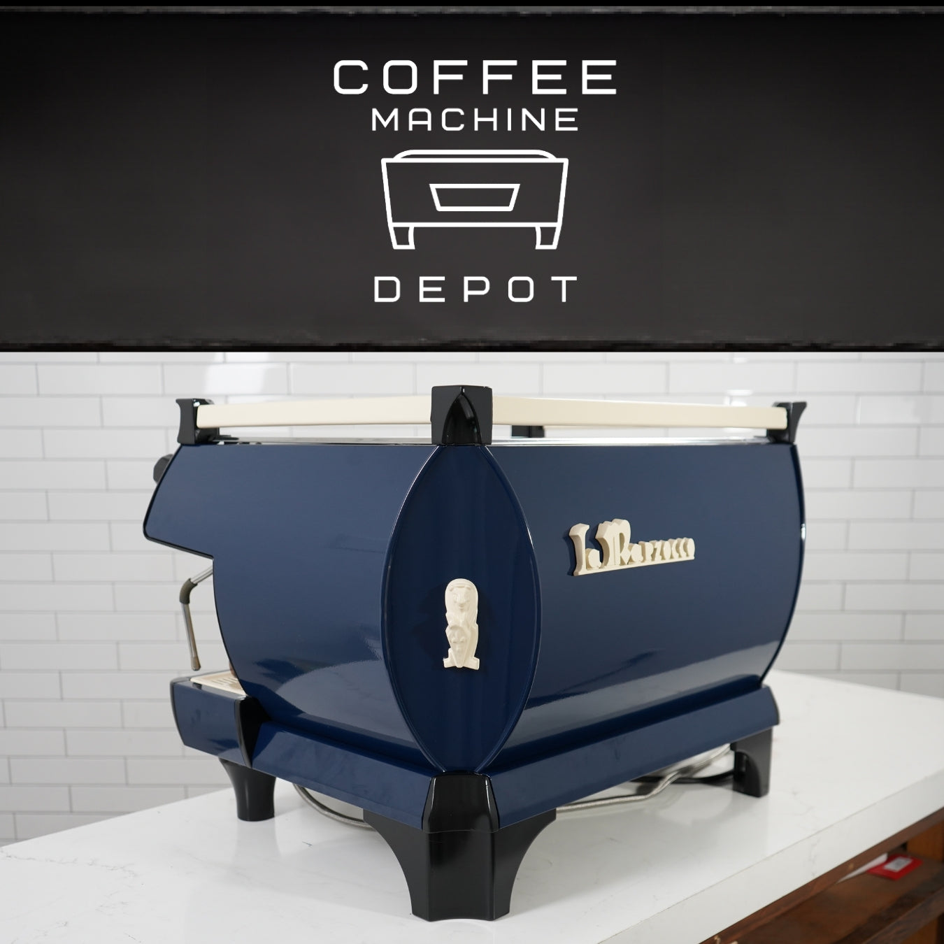 La Marzocco - GB5 EE 2 Group - Commercial Espresso Machine - Custom Dark Blue and Cream