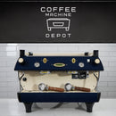 La Marzocco - GB5 EE 2 Group - Commercial Espresso Machine - Custom Dark Blue and Cream