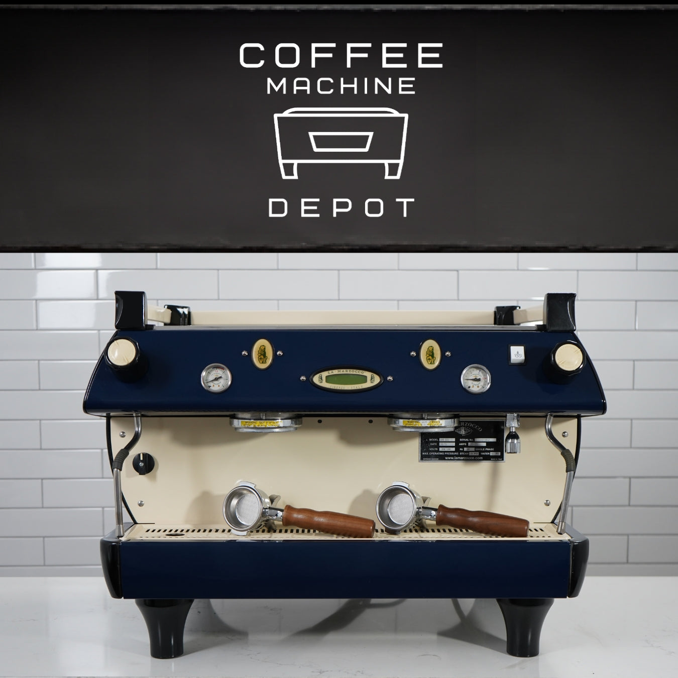 La Marzocco - GB5 EE 2 Group - Commercial Espresso Machine - Custom Dark Blue and Cream