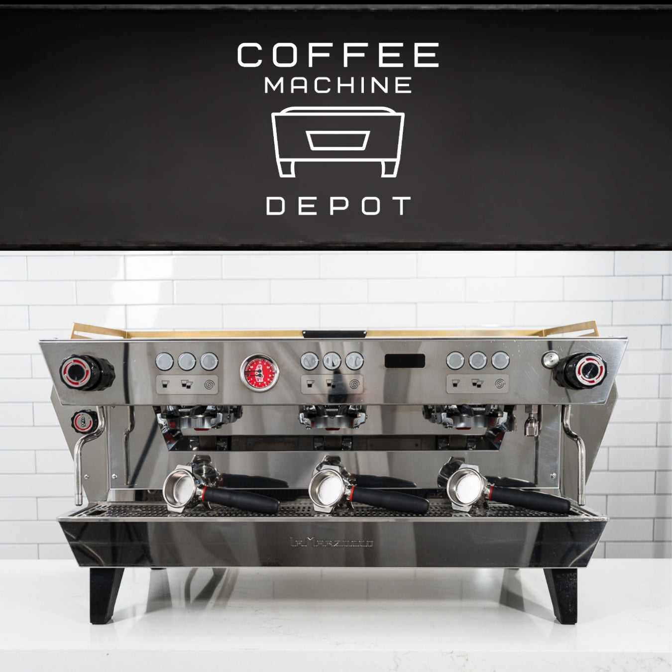 La Marzocco - KB90 AV 3 Group Commercial Espresso Machine - Custom Green & Gold - 2022