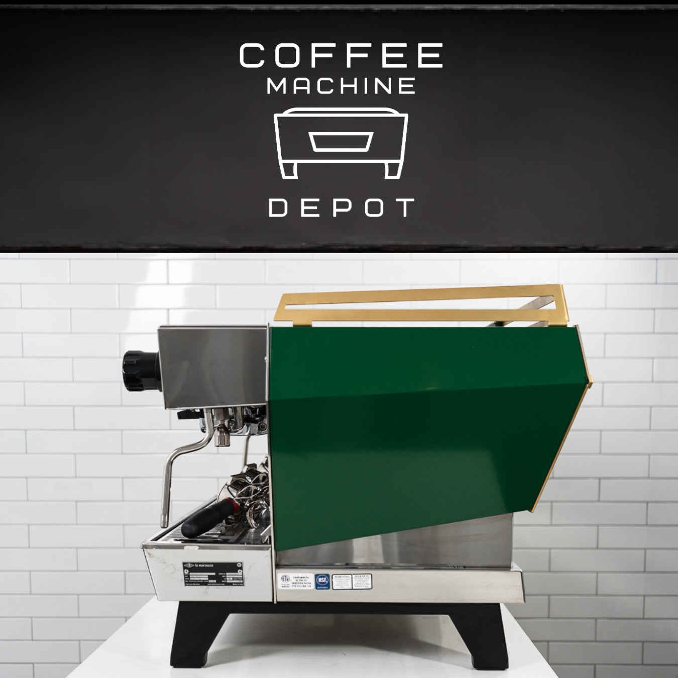 La Marzocco - KB90 AV 3 Group Commercial Espresso Machine - Custom Green & Gold - 2022