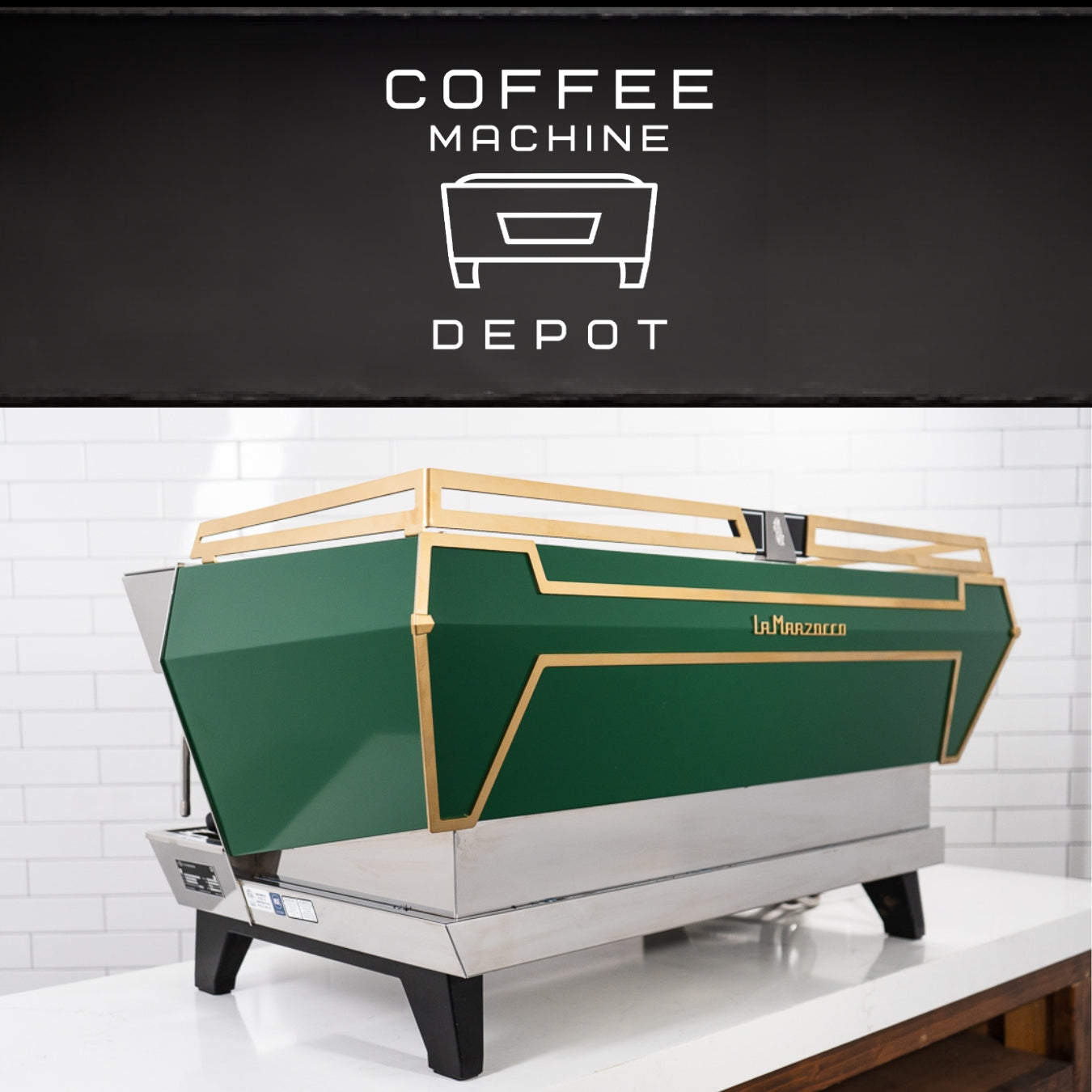 La Marzocco - KB90 AV 3 Group Commercial Espresso Machine - Custom Green & Gold - 2022