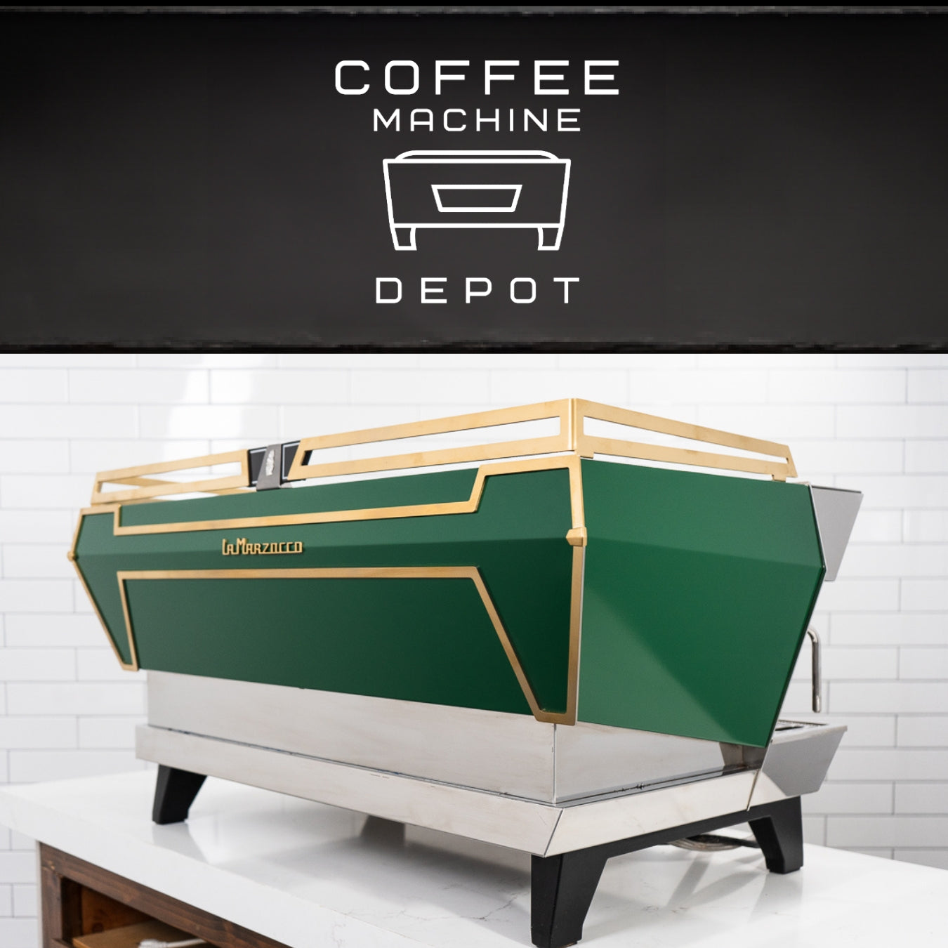 La Marzocco - KB90 AV 3 Group Commercial Espresso Machine - Custom Green & Gold - 2022