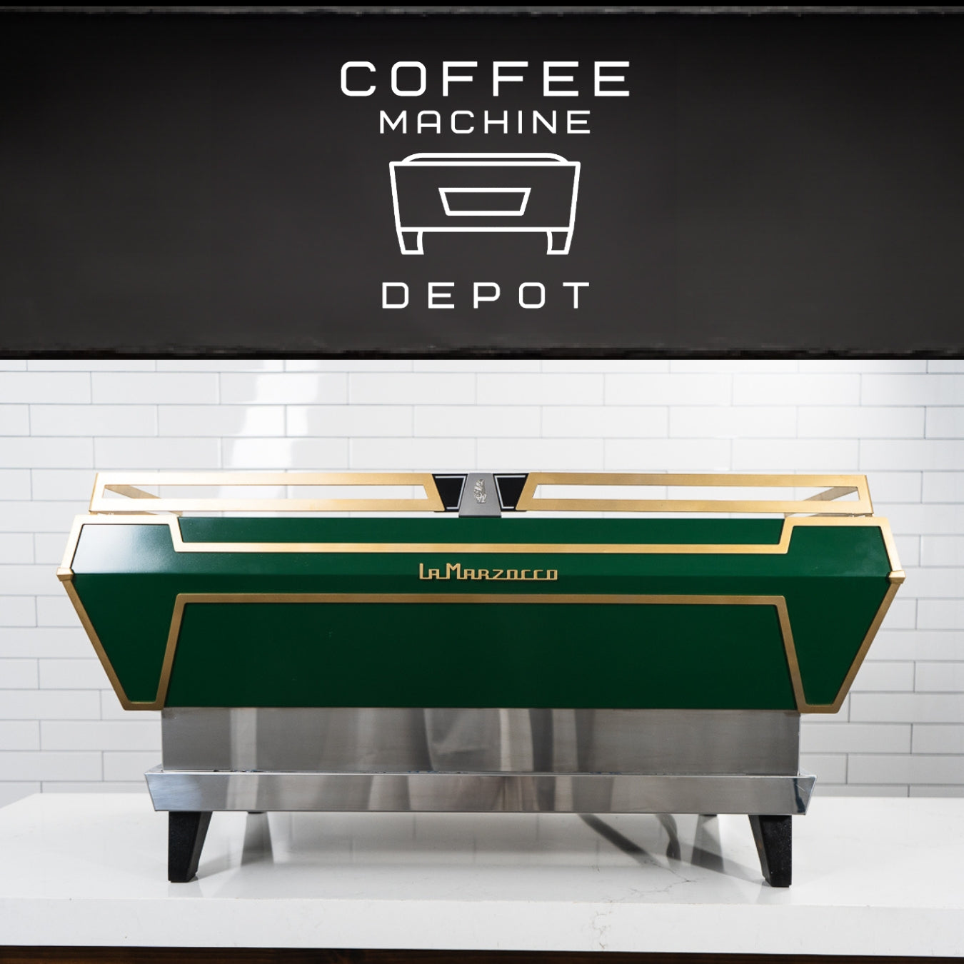 La Marzocco - KB90 AV 3 Group Commercial Espresso Machine - Custom Green & Gold - 2022