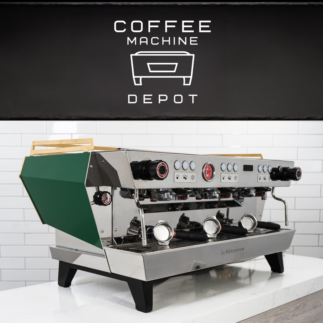 La Marzocco - KB90 AV 3 Group Commercial Espresso Machine - Custom Green & Gold - 2022