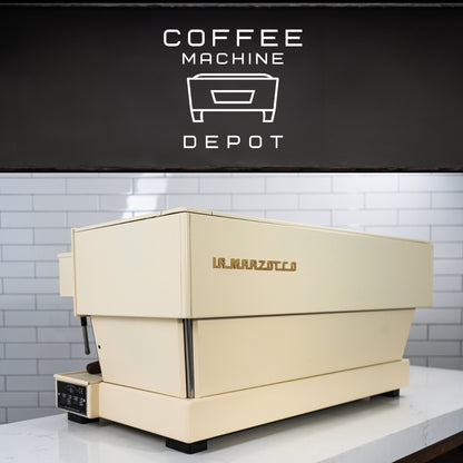 La Marzocco - Linea Classic AV - 3 Group Custom Cream with Wood Commercial Espresso Machine