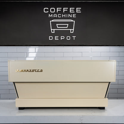 La Marzocco - Linea Classic AV - 3 Group Custom Cream with Wood Commercial Espresso Machine