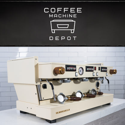 La Marzocco - Linea Classic AV - 3 Group Custom Cream with Wood Commercial Espresso Machine