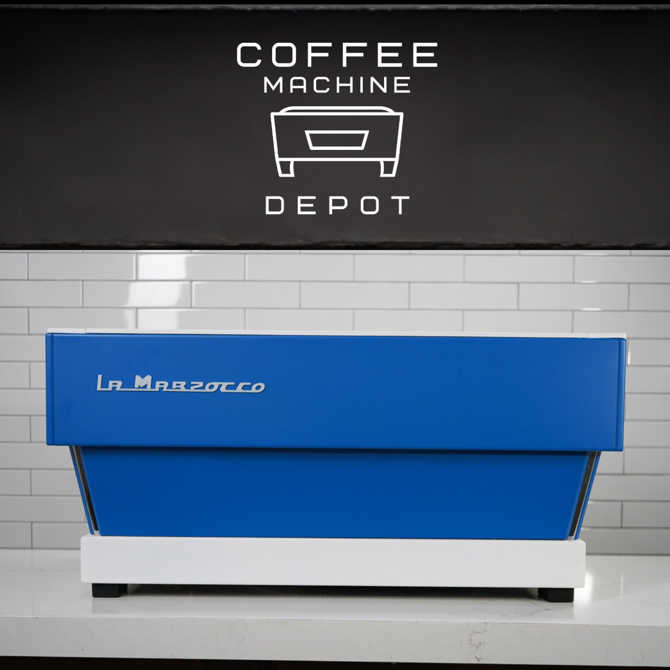 La Marzocco - Linea Classic AV 3 Group Commercial Espresso Machine - Custom White and Blue