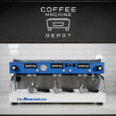 La Marzocco - Linea Classic AV 3 Group Commercial Espresso Machine - Custom White and Blue