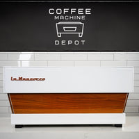 La Marzocco Linea Classic AV 3 Group Commercial Espresso Machine - CUSTOM White and Wood