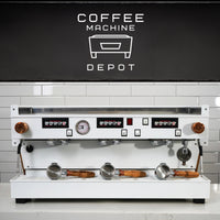 La Marzocco Linea Classic AV 3 Group Commercial Espresso Machine - CUSTOM White and Wood