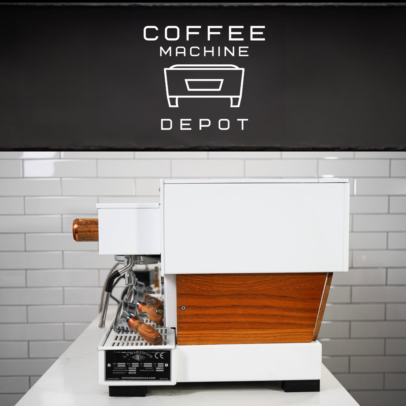La Marzocco Linea Classic AV 3 Group Commercial Espresso Machine - CUSTOM White and Wood