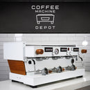 La Marzocco Linea Classic AV 3 Group Commercial Espresso Machine - CUSTOM White and Wood