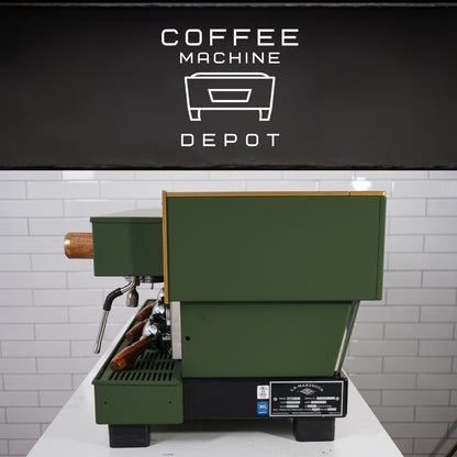 La Marzocco - Linea Classic EE 3 Group Commercial Espresso Machine - Fully Custom "Military" Green & Wood