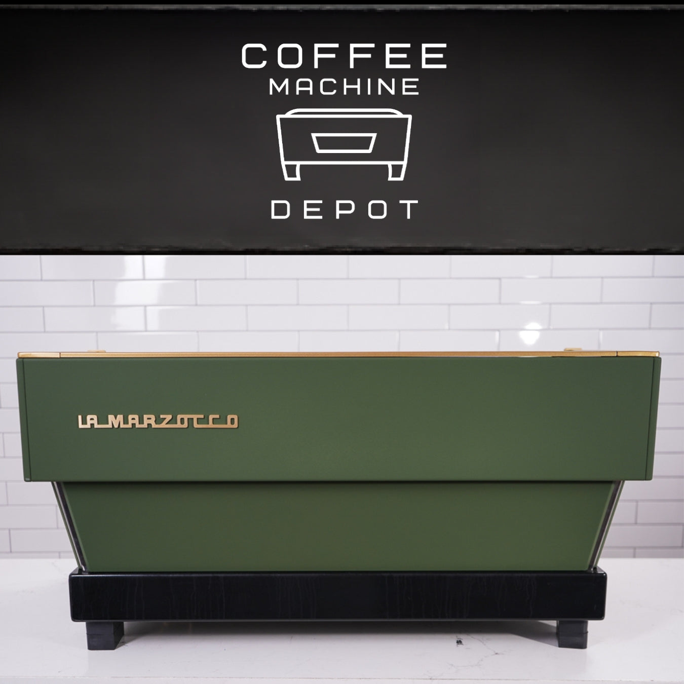 La Marzocco - Linea Classic EE 3 Group Commercial Espresso Machine - Fully Custom "Military" Green & Wood