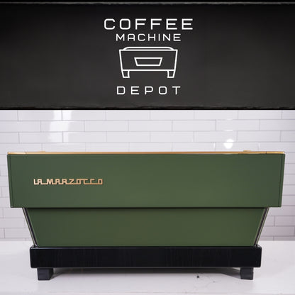 La Marzocco - Linea Classic EE 3 Group Commercial Espresso Machine - Fully Custom "Military" Green & Wood