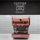 La Marzocco Linea Mini R- Custom Matte Pink with Walnut and Brass Home Espresso Machine