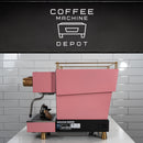 La Marzocco Linea Mini R- Custom Matte Pink with Walnut and Brass Home Espresso Machine