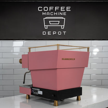 La Marzocco Linea Mini R- Custom Matte Pink with Walnut and Brass Home Espresso Machine