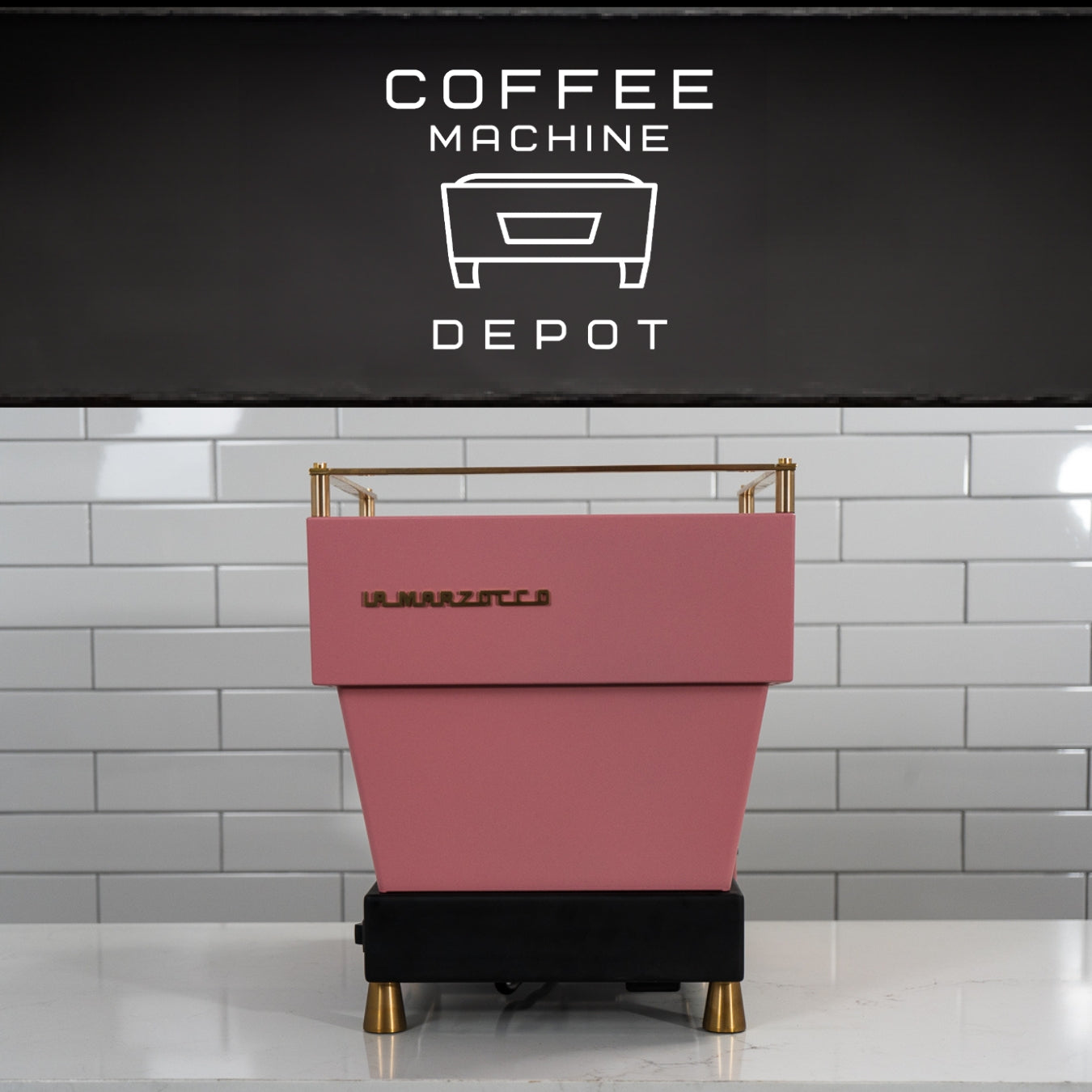 La Marzocco Linea Mini R- Custom Matte Pink with Walnut and Brass Home Espresso Machine