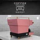 La Marzocco Linea Mini R- Custom Matte Pink with Walnut and Brass Home Espresso Machine