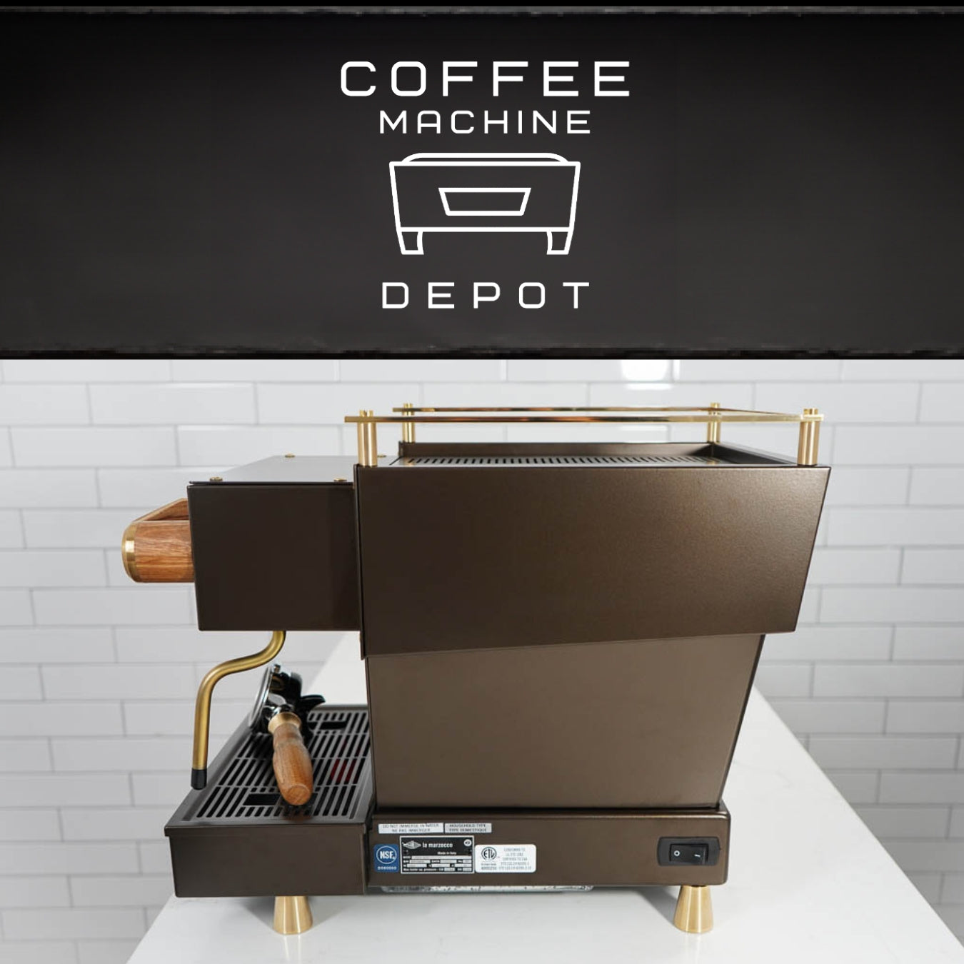 La Marzocco - Linea Mini R- Custom Metallic Bronze with Zebra Wood