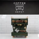 La Marzocco - Linea Mini R- Custom Dark Green with Dark Wood & Brass Home Espresso Machine