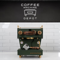 La Marzocco - Linea Mini R- Custom Dark Green with Dark Wood & Brass Home Espresso Machine