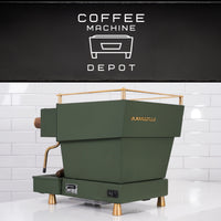 La Marzocco - Linea Mini R- Custom Dark Green with Dark Wood & Brass Home Espresso Machine