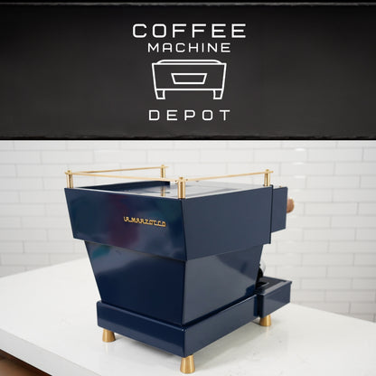 La Marzocco - Linea Mini R- Custom Navy Blue with Wood & Brass Home Espresso Machine