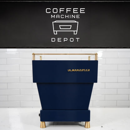 La Marzocco - Linea Mini R- Custom Navy Blue with Wood & Brass Home Espresso Machine