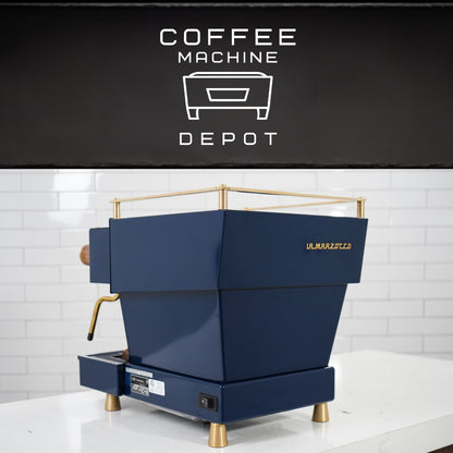 La Marzocco - Linea Mini R- Custom Navy Blue with Wood & Brass Home Espresso Machine
