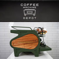 La Marzocco -  Strada MP 2 Group - Custom Military Green With Zebra wood/Brass