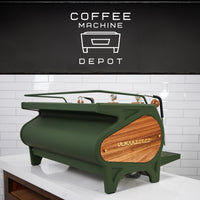 La Marzocco -  Strada MP 2 Group - Custom Military Green With Zebra wood/Brass