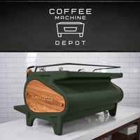 La Marzocco -  Strada MP 2 Group - Custom Military Green With Zebra wood/Brass