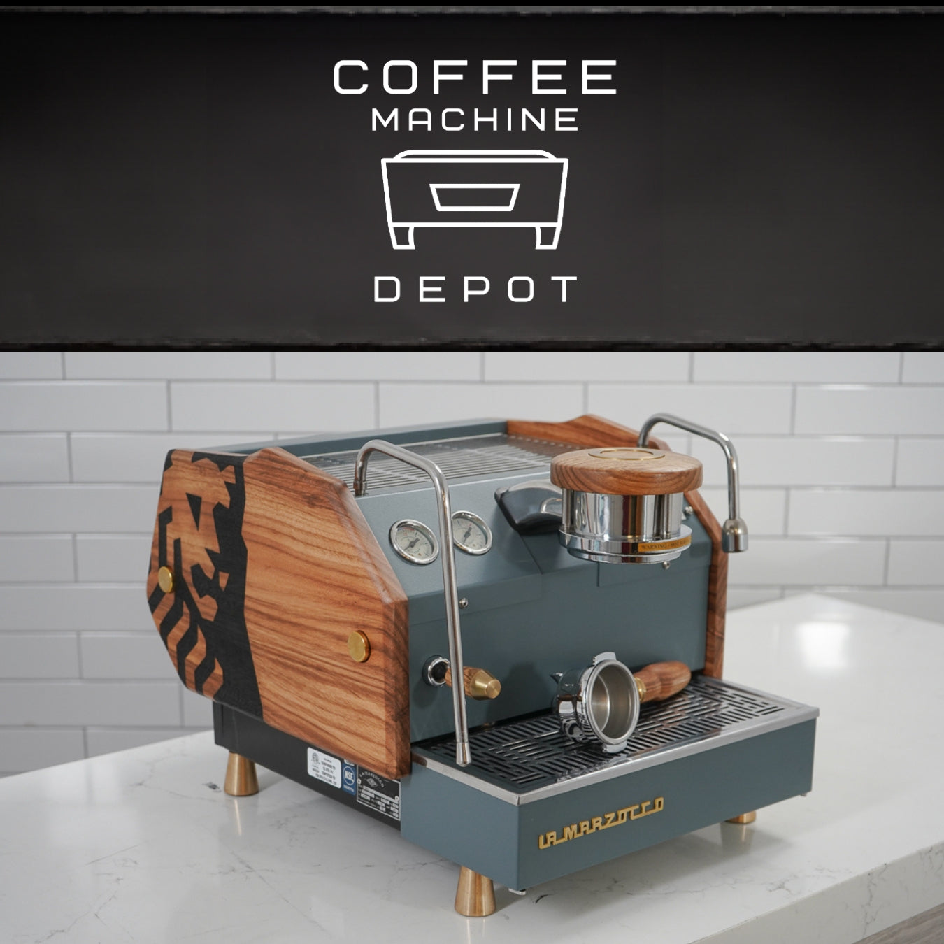 La Marzocco GS3 AV 1 Group Home Espresso Machine - Custom Gray and Oak - 2012