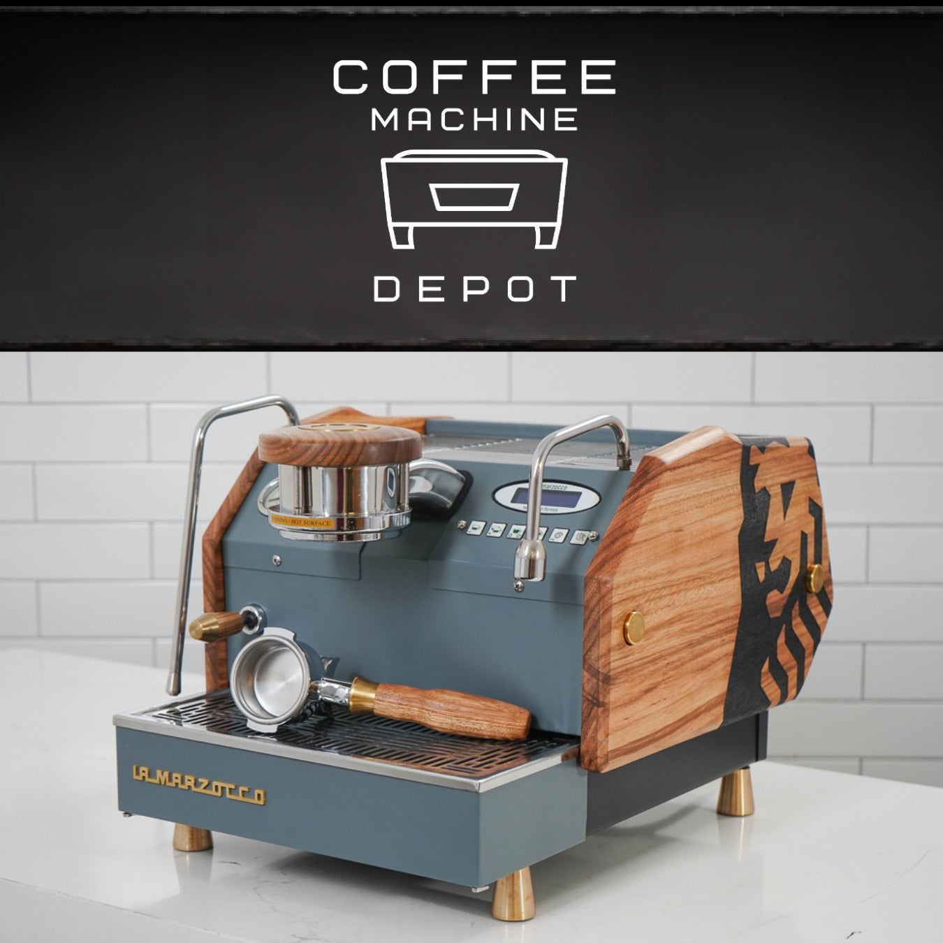 La Marzocco GS3 AV 1 Group Home Espresso Machine - Custom Gray and Oak - 2012