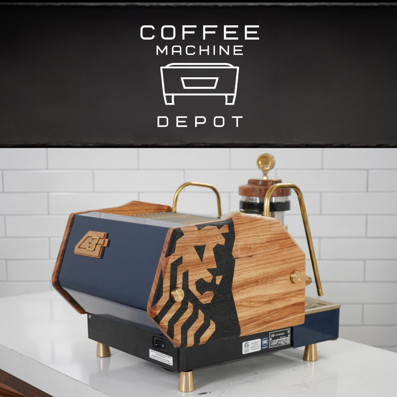 La Marzocco GS3 1 Group MP Espresso Machine- Custom Navy & Oak