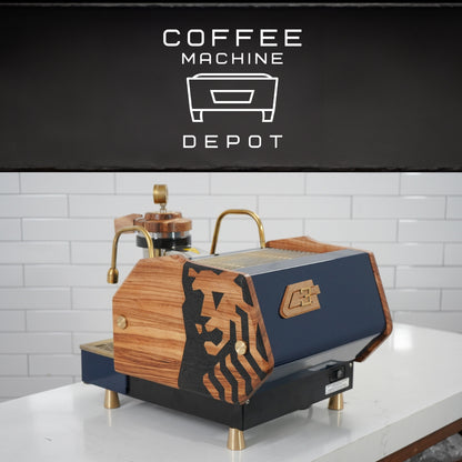 La Marzocco GS3 1 Group MP Espresso Machine- Custom Navy & Oak