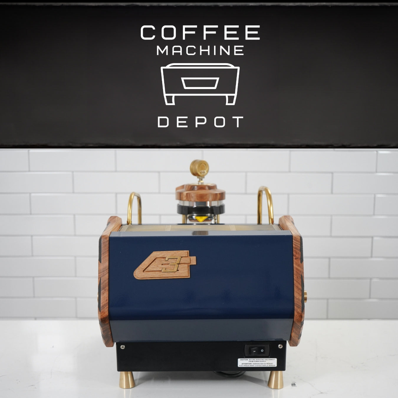 La Marzocco GS3 1 Group MP Espresso Machine- Custom Navy & Oak