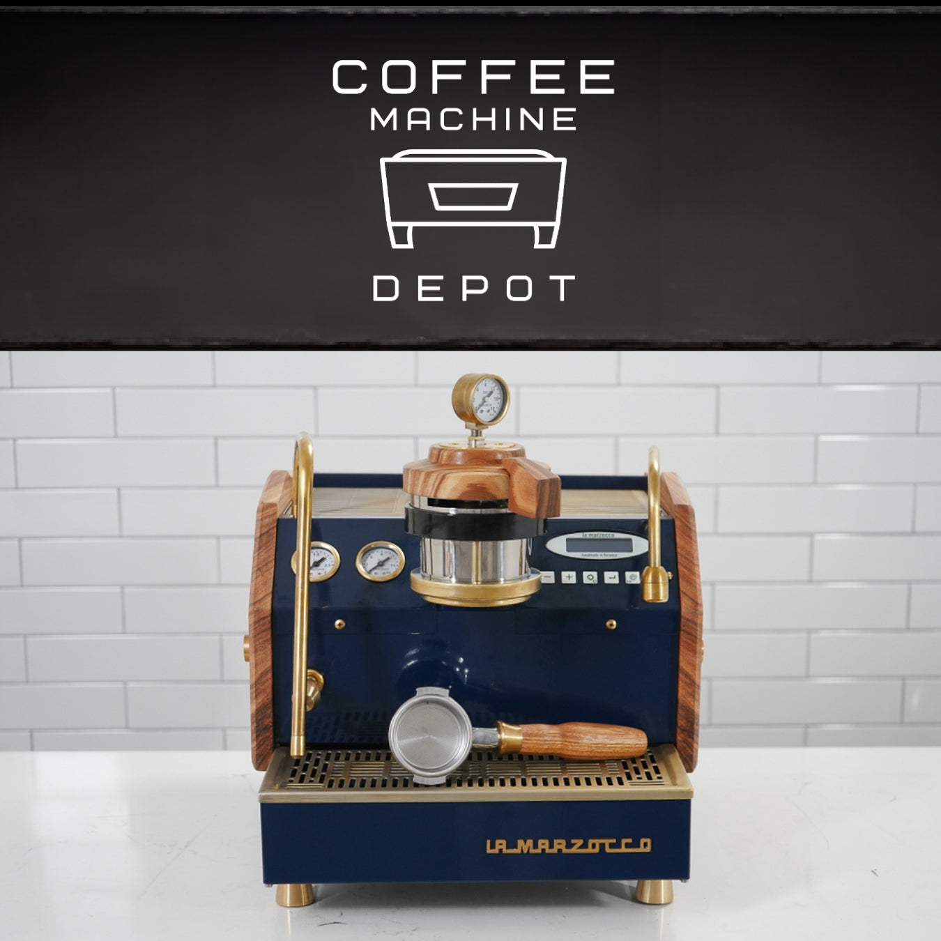 La Marzocco GS3 1 Group MP Espresso Machine- Custom Navy & Oak