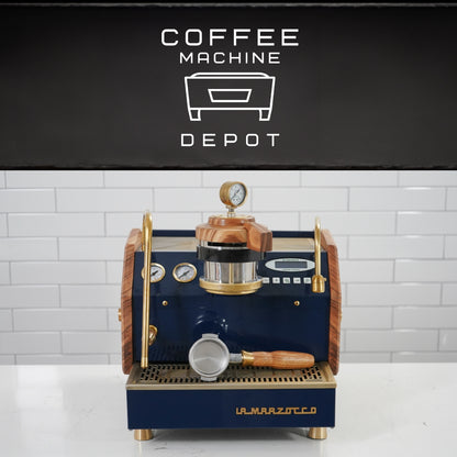 La Marzocco GS3 1 Group MP Espresso Machine- Custom Navy & Oak