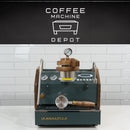 La Marzocco GS3 1 Group MP Espresso Machine- Custom Charcoal with Oak