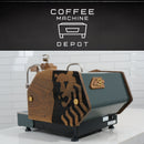 La Marzocco GS3 1 Group MP Espresso Machine- Custom Charcoal with Oak