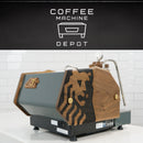La Marzocco GS3 1 Group MP Espresso Machine- Custom Charcoal with Oak