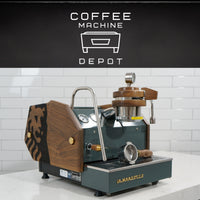 La Marzocco GS3 1 Group MP Espresso Machine- Custom Charcoal with Oak