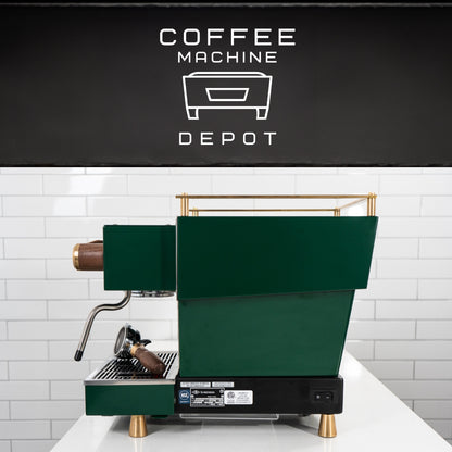 La Marzocco - Linea Mini R- Custom Hunter Green with Dark Wood & Brass Home Espresso Machine